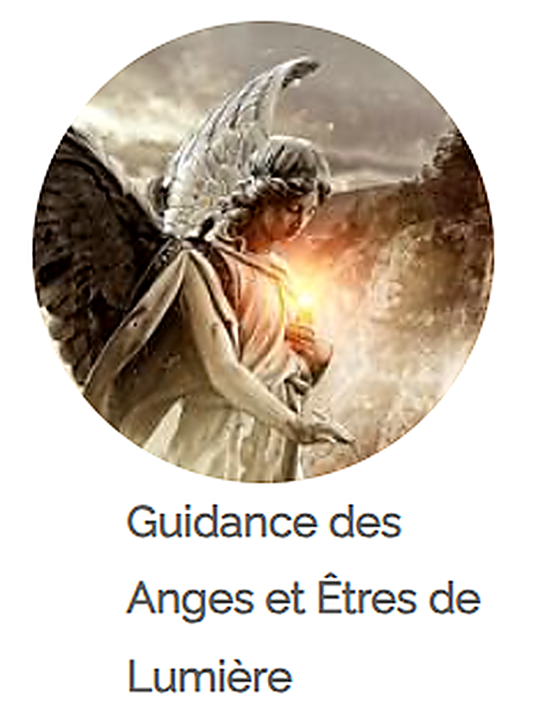 Ange avec une lumière au niveau du cœur symbolisant la guidance angélique
