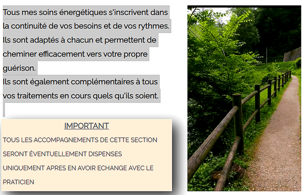 Chemin symbolisant le parcours vers des soins spécialisés adaptés à chacun
