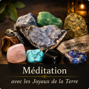 Pierres et cristaux illustrant la méditation avec les joyaux de la Terre